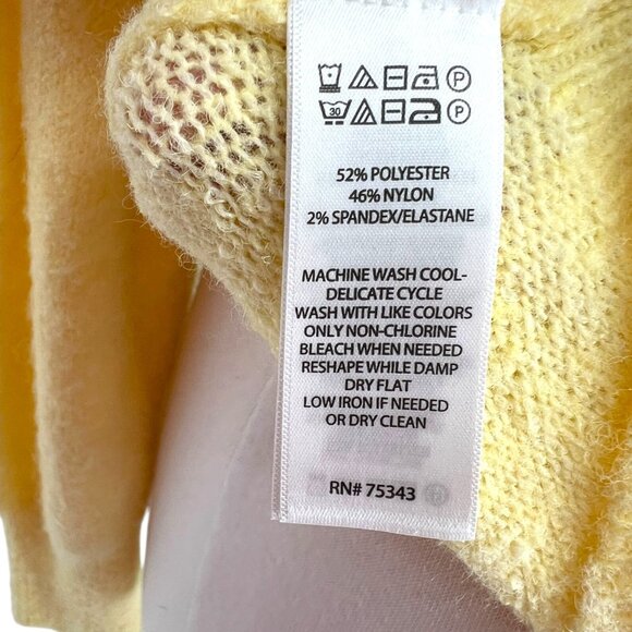 Joie Floral Embellished Puff Sleeve Crewneck Sweater Yellow Size Small - Picture 8 of 9